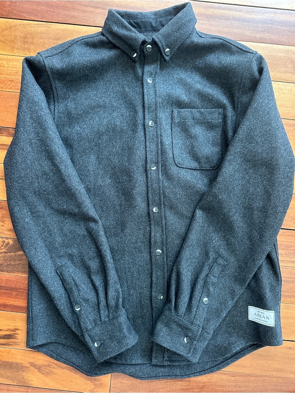 Anian Modern Melton Wool Shirt